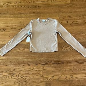 Sunday Best Little Ribbed Long sleeve Small (Color: Gold Camel)